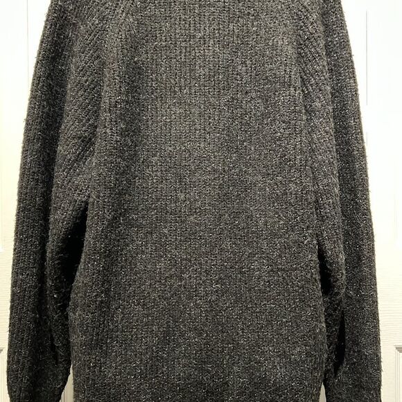 Zara Black Oversized V Neck Sweater Dress Size M - Picture 8 of 12